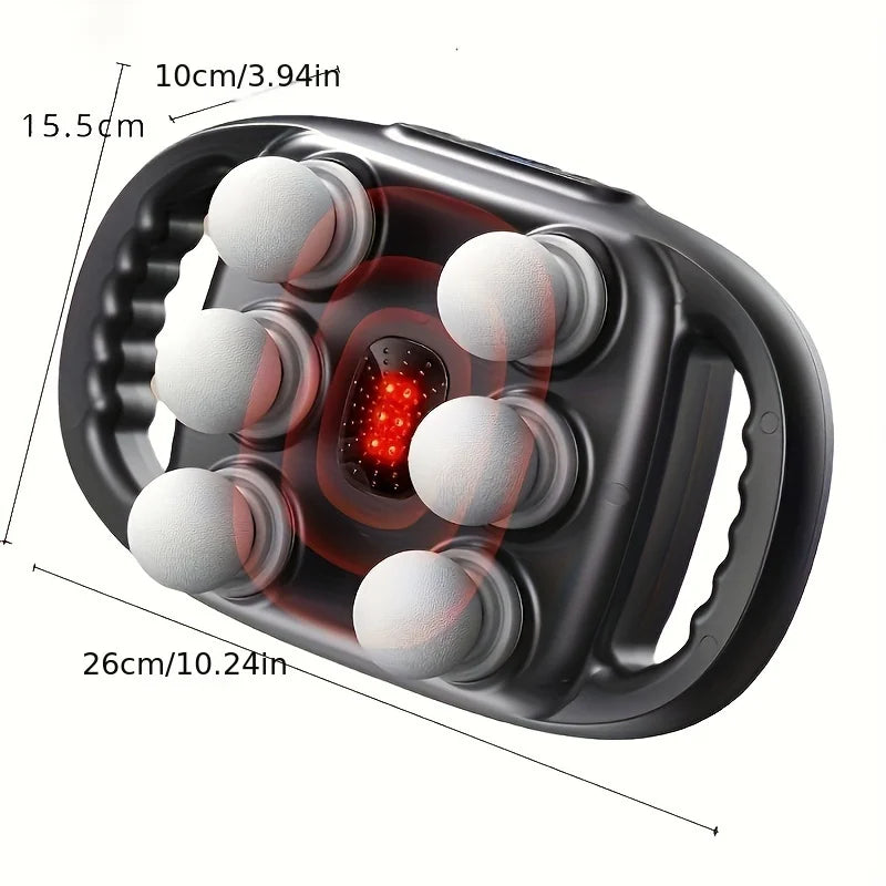 Six-Head Fascia Massage Gun — Deep Tissue Muscle Relaxation for Back, Neck & Shoulders