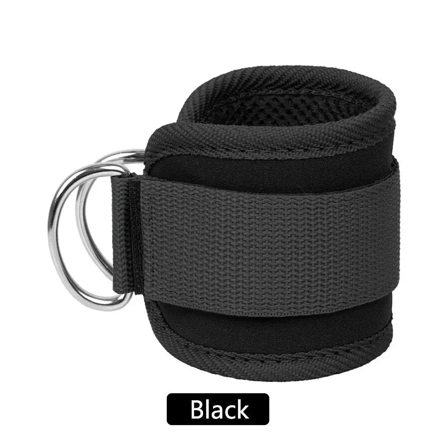 Adjustable Ankle Straps — D-Ring Cuffs for Cable Machine & Leg Workouts
