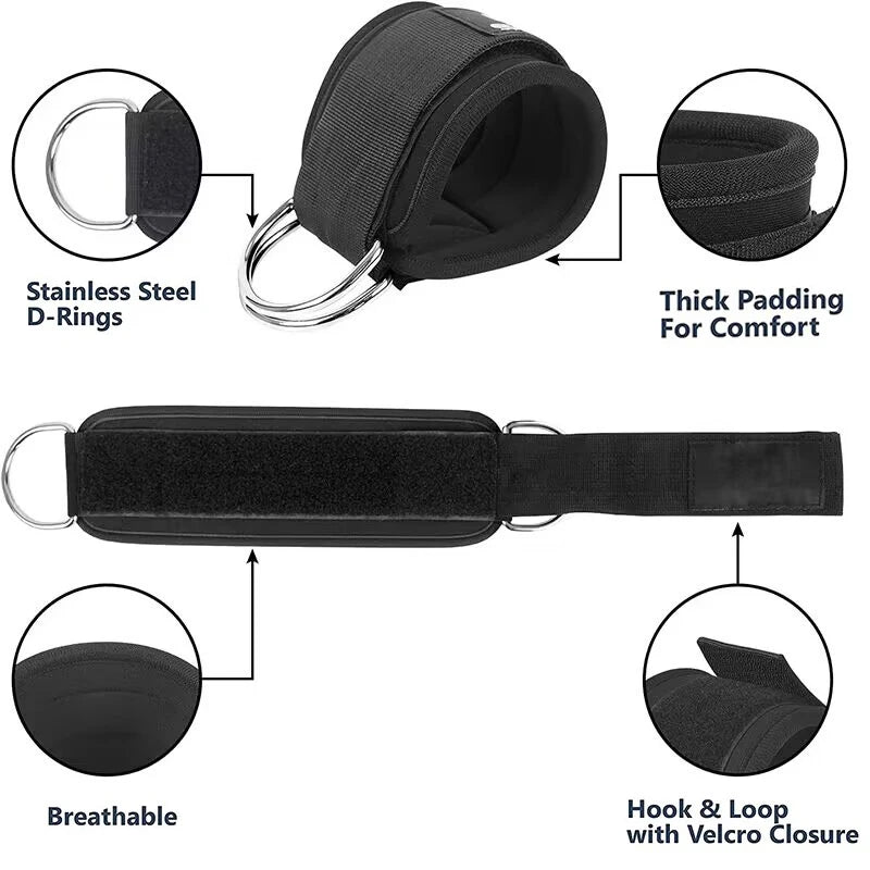 Ankle Straps Resistance Bands Set — Hip & Glute Trainer for Men & Women