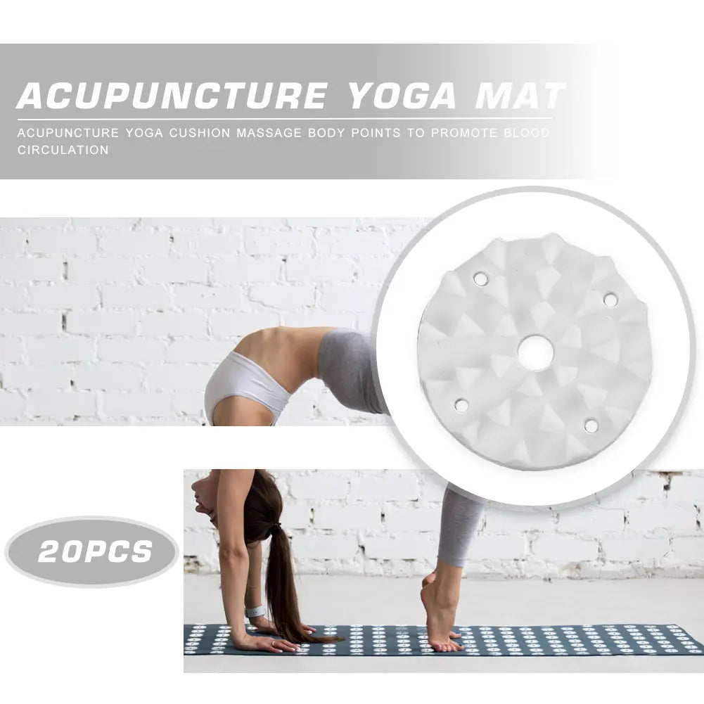 Acupressure Yoga Mat Spikes — 100pcs Lotus Needle Cushion for Pilates & Relaxation