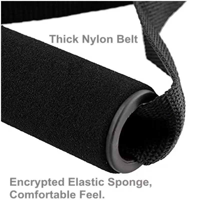 Gym Handle Foam Grips — Extra Wide D-Ring Cable Attachment for Pulling & Lifting
