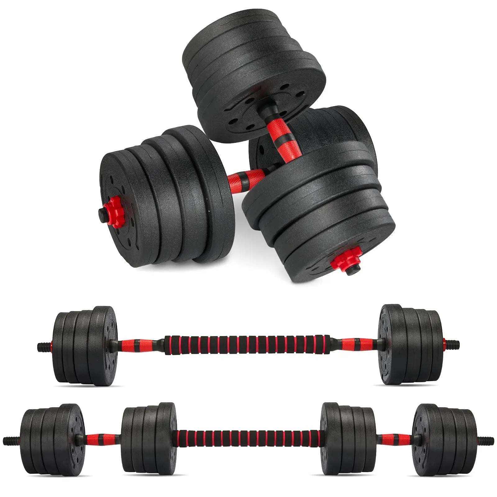 Adjustable Dumbbell & Barbell Set — 6-in-1 Home Gym Weight Set 15KG / 20KG / 30KG
