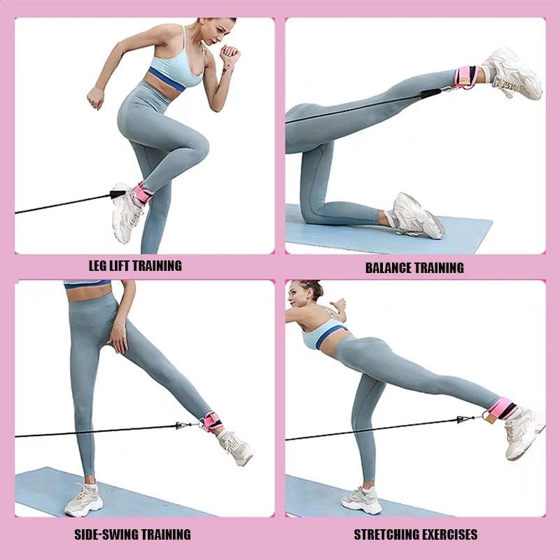 Ankle Straps Resistance Bands Set — Hip & Glute Trainer for Men & Women