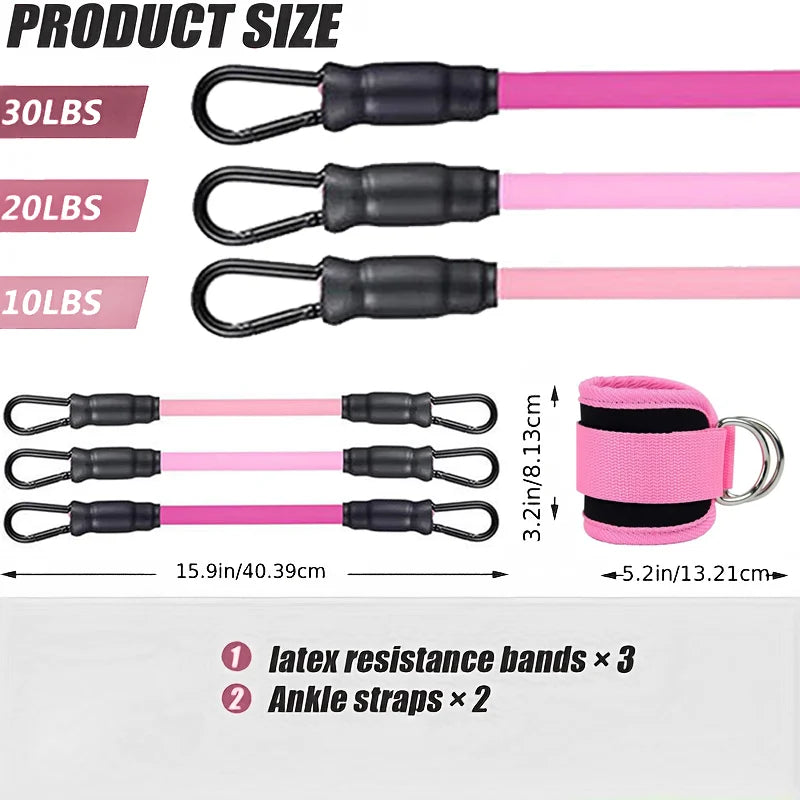 Ankle Straps Resistance Bands Set — Hip & Glute Trainer for Men & Women