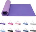 Non-Slip TPE Yoga & Exercise Mat — 6mm Thick with Carry Strap, 183 x 61cm