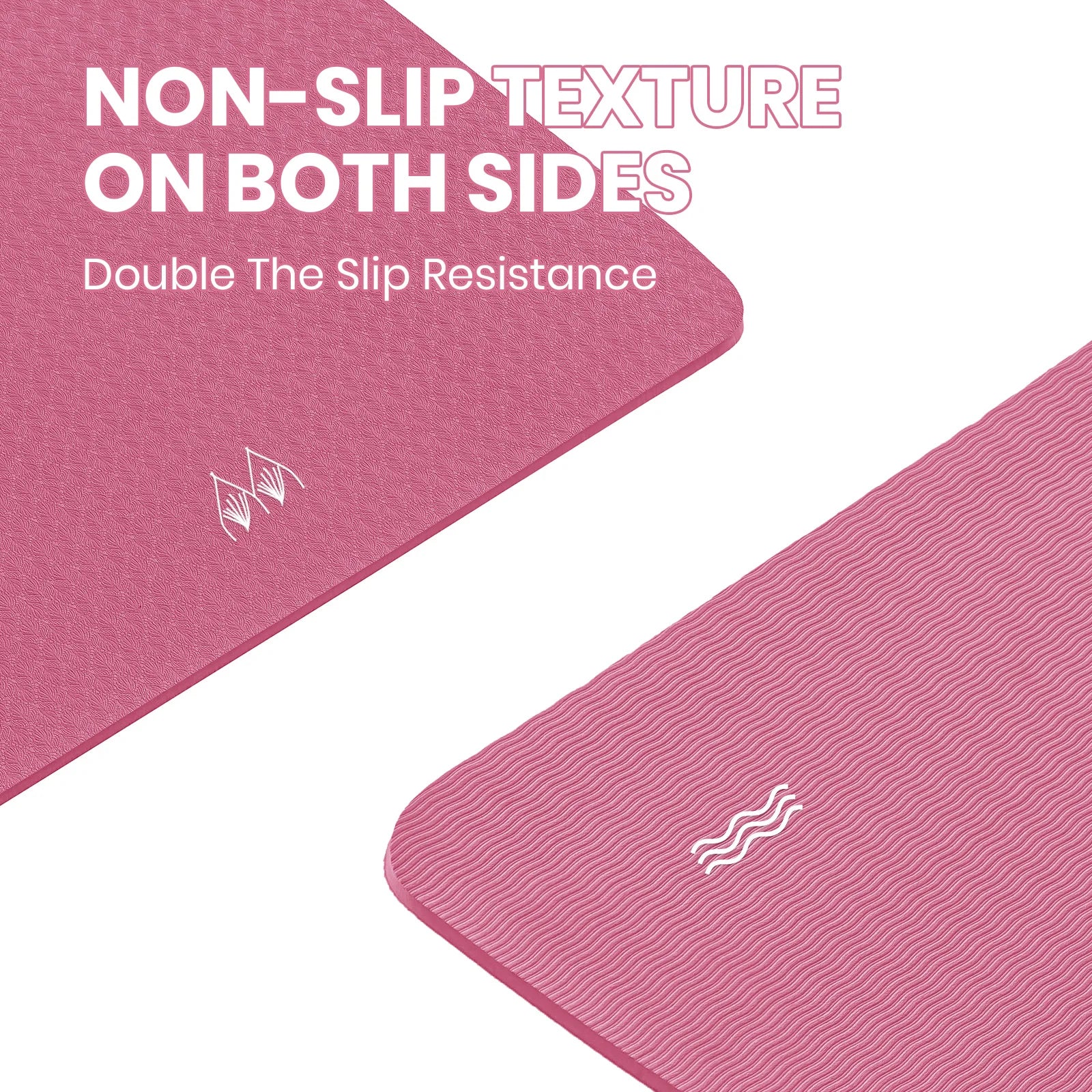 Non-Slip TPE Yoga & Exercise Mat — 6mm Thick with Carry Strap, 183 x 61cm