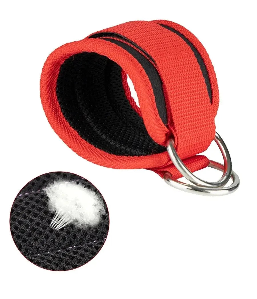 Adjustable Ankle Straps — D-Ring Cuffs for Cable Machine & Leg Workouts