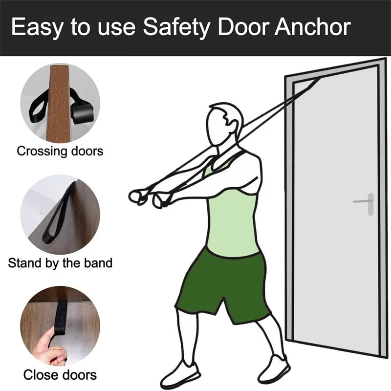 Door Anchor for Resistance Bands — Secure Doorway Attachment for Home Workouts